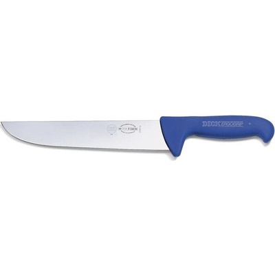 F. Dick ErgoGrip mäsiarsky blokový nôž modrý pevný 23 cm