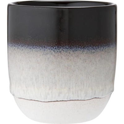 Ladelle Čierno biely kameninový hrnček Cafe 300 ml