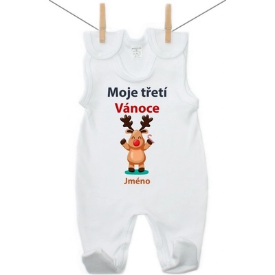 Boodyy Dupačky Moje třetí Vánoce se sobíkem a jménem dítěte