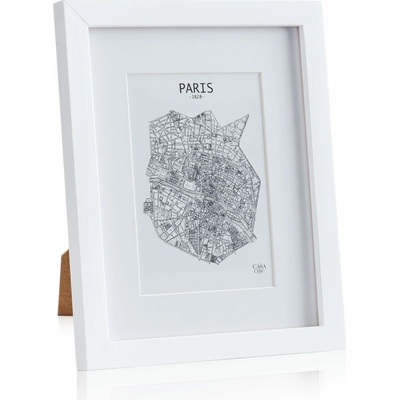 Casa Chic Everton, rám na obrázky, obdĺžnikový, fotky 24,8 x 19,3 cm, pasparta, sklo (CL-10X8-WHT)