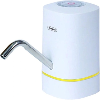 Rosberg Електрическа помпа за вода Rosberg R52013E, USB, Двойна, Съвместима с 3/5/8/10/11 и 19 л, Безжична, Бял (555R52013E)