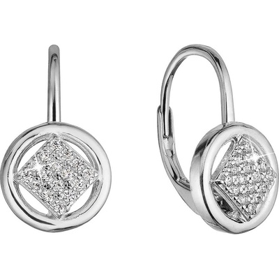 PAVONA Strieborné náušnice so zirkónmi 11509.1 crystal