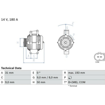 generátor BOSCH 0 986 083 220