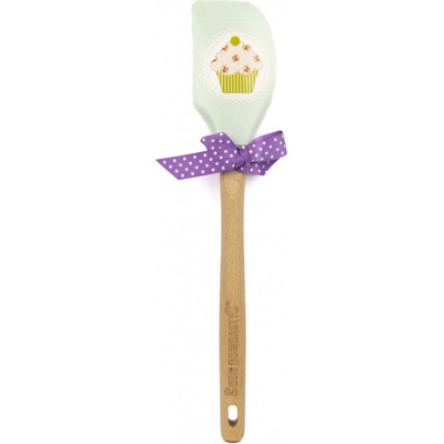ALVARAK Stierka kuchynská 30 cm, silikón/drevo, muffin zelený