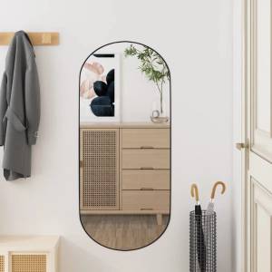 vidaXL Стенно огледало 35x80 см стъкло овално (350456)