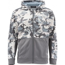 Simms Challenger Hoody Full zip Hex Flo Camo grey Blue