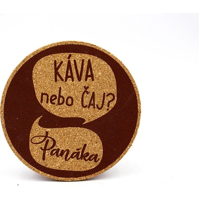 Nekupto Vtipný podtácek s potiskem Káva nebo čaj… 10cm
