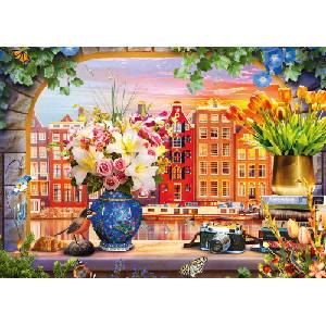 Schmidt Spiele - Puzzle Visit to Amsterdam - 1 000 piese