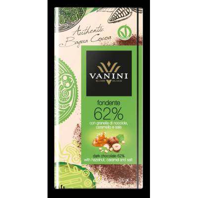 Icam Vanini hořká 62% s ořechy karamelem a solí 100 g