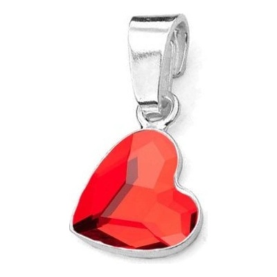 Nubis Stříbrný přívěsek se srdcem Crystals from Swarovski Siam NB 0205 SI