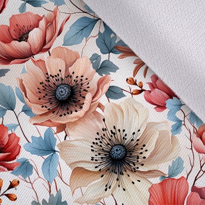 Takoy Jarní softshell premium květiny s modrými listy