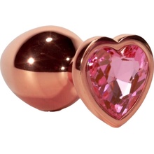 X-MEN Secret Shine Metal Butt Plug Rose Gold Heart S