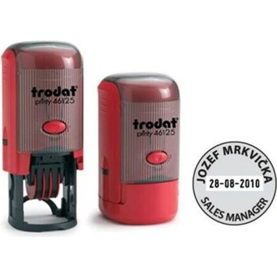 Trodat Printy dater 46125 Ø 25mm odtlačok červený TR146127