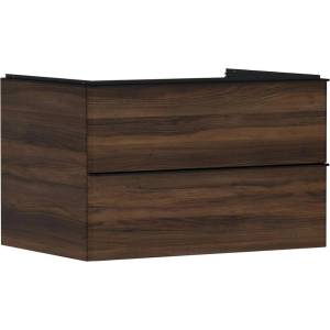 Hansgrohe Xelu Q - Шкафче за умивалник, 50x78x55 см, 2 чекмеджета, тъмен орех/матово черно 54077670 (54077670)
