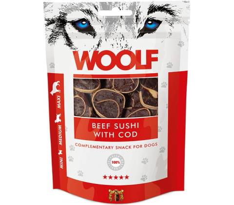 Woolf Beef Sushi & Codfish 100 g
