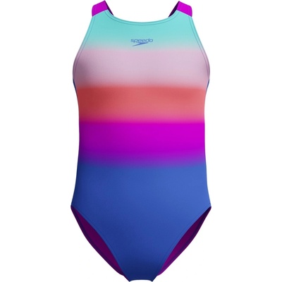 Speedo Girls Printed Pulseback - cobalt pop