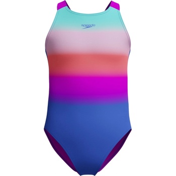 Speedo Girls Printed Pulseback - cobalt pop