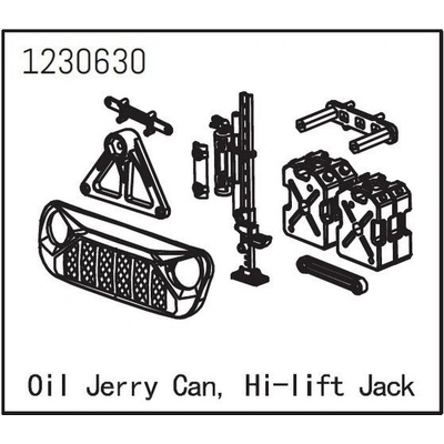 Absima Grill Oil Jerry Can and High Lift Jack