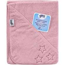 XKKO Froté osuška s kapucí z BIO bavlny Organic 90x90, Baby Pink