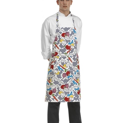 Egochef zástěra ke krku s kapsou fantasy E-6103102A