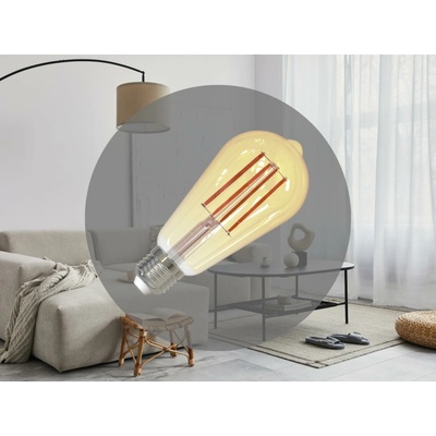 NEDES LED Stmievateľná žiarovka FILAMENT VINTAGE ST64 E27/12W/230V 2000K ND4078