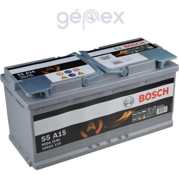 Bosch S5 AGM 105Ah 950A right+ (0092S5A150)