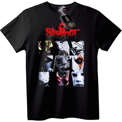 NOONEBRAND Тениска Slipknot Маски - 2XL, White