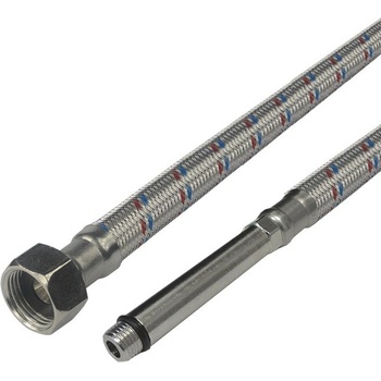 Klum CR321CC Pripojovací hadica 8x12,FxM10, 3/8"x M10, 55mm dl. 100cm, nerez opletení