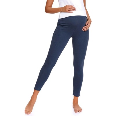 Bavlněné těhotenské legíny Pregy modré – Zboží Dáma