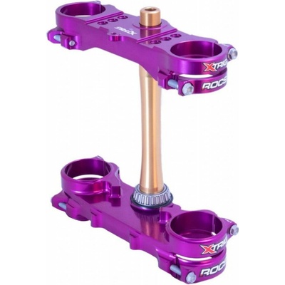 X-TRIG Triple clamps X-TRIG ROCS TECH 40201021 22mm fialová