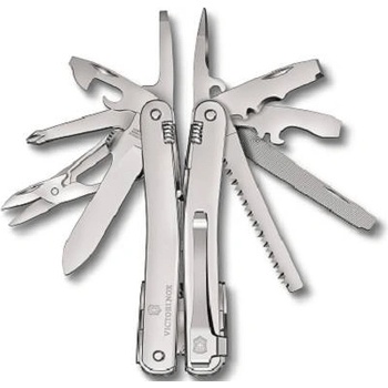 Victorinox Мултифункционален инструмент Victorinox Swiss Tool Spirit MX Clip, сребърен, 24 функции (3.0224.MKB1)