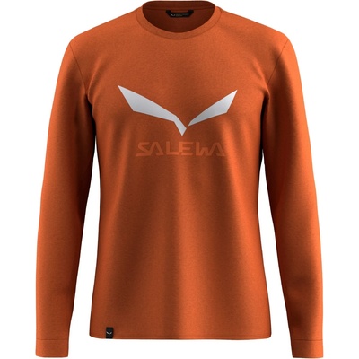 Salewa Мъжка спортна тениска Salewa Solidlogo Dry L/S Tee Longsleeve - Bombay Brown - размер XL (016-6289-1314)