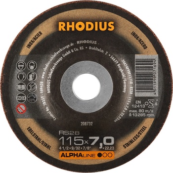 Rhodius Brusný kotouč RS28 180 x 7,0 x 22,23 mm 208734