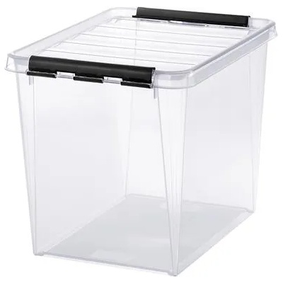 SMARTSTORE Пластмасова кутия за съхранение, 25 литра, с черни дръжки, SMARTSTORE "Classic 16", прозрачна 3493070 (3493070)