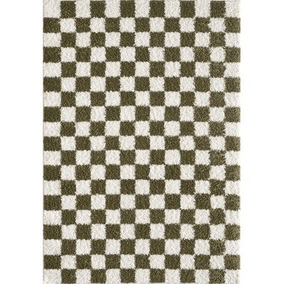 ESTE Тъмнозелен/кремав килим 120x170 cm Grida - ESTE (05937A OLIVE)