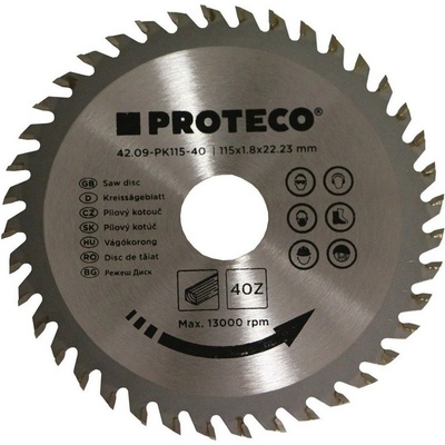 PROTECO pilový kotouč s SK plátky 115x1,8x22,2mm