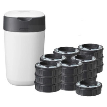 Tommee Tippee Plenkový koš Twist & Click Sangenic včetně 12x náplní bílý