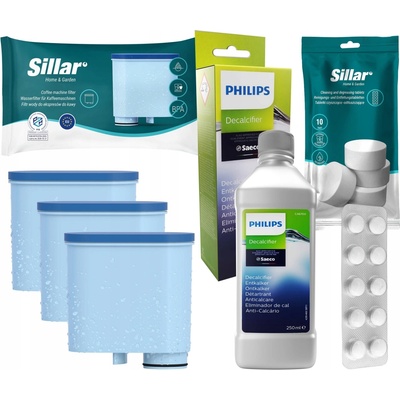 Sillar Philips Saeco 3 ks + tablety + odvápňovač Philips