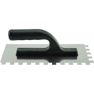 Enco 526/2/8 - Hladítko 270x130mm zubaté, zub 8mm, plastová rukojeť otevřená, NEREZ