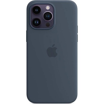 Apple iPhone Silicone Case with MagSafe - оригинален силиконов кейс за iPhone 14 Pro с MagSafe (син)