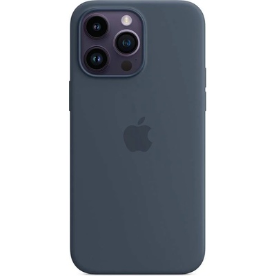 Apple iPhone Silicone Case with MagSafe - оригинален силиконов кейс за iPhone 14 Pro с MagSafe (син)