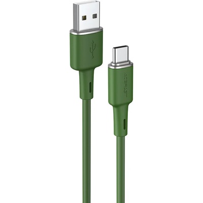 ACEFAST Кабел Acefast C2-04, USB към USB-C, 1.2 m, 3A, зелен (C2-04-A-C oliver green)