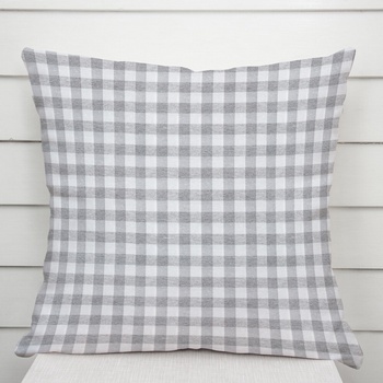 Biante Rebeka RE-019 Sivo-biela kocka stredná 70 x 90 cm