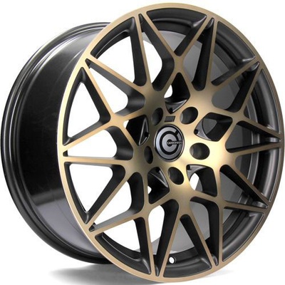 Carbonado Crazy 9,5x19 5x120 ET40 black gloss gold front