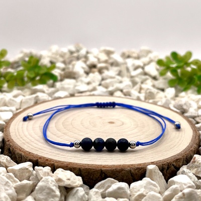 Certom Provázkový náramek lapis lazuli matný 0371