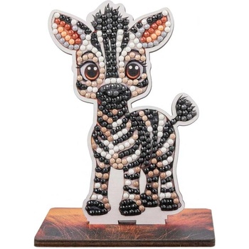 Craft Buddy Комплект за диамантена бродерия, Craft Buddy, Crystal Art Buddies, Зебра, 7 части