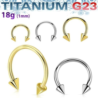 InfinityPierce Titanová podkova G23 s hroty UCB18CN