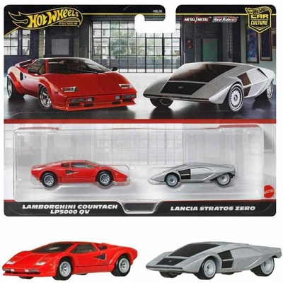 Hot Wheels Premium Car Culture Lamborghini Countach LP5000 QV and Lancia