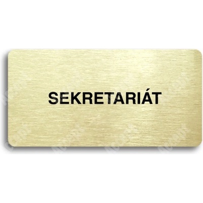 ACCEPT Piktogram SEKRETARIÁT - zlatá tabulka - černý tisk bez rámečku