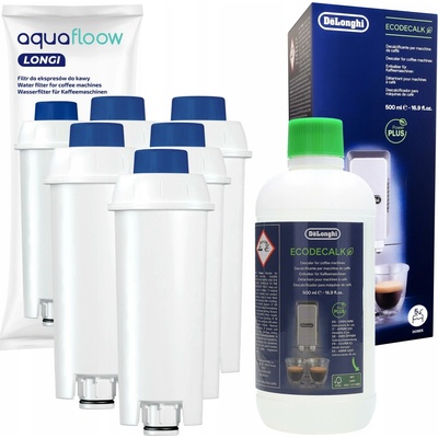 AquaFloow Delonghi 5 ks + odvápňovač Delonghi